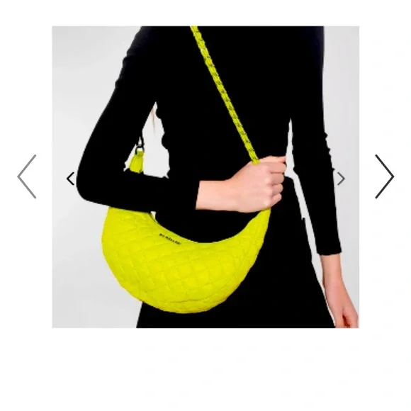 NWT - MZ Wallace - Crosby Luna Acid Yellow Crossbody/Shoulder Purse - Picture 2 of 8